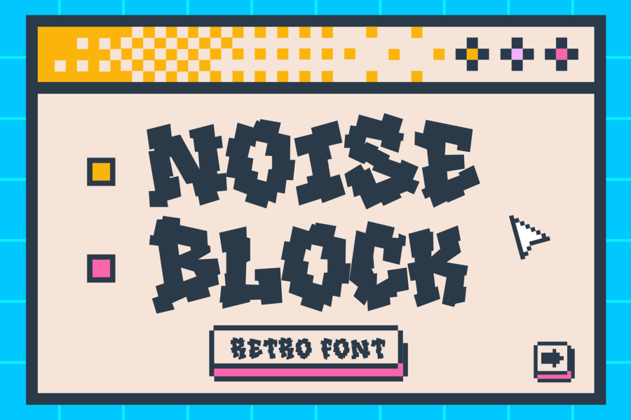 Noise Block Graffiti Pixel Font