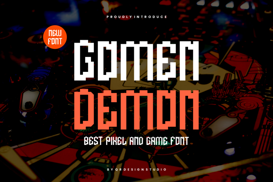 Gomen Demon Pixel Game Font