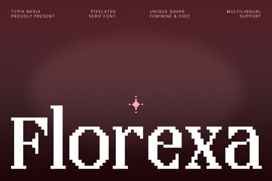 Florexa Modern Elegant Pixel Serif Font