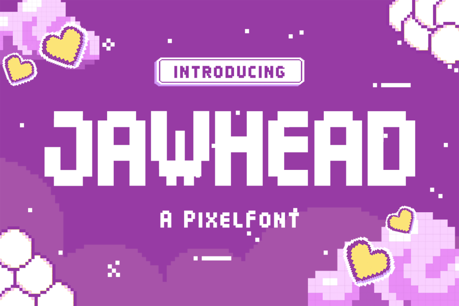 Jawhead Pixel Display Font