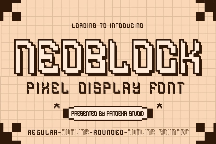 Neoblock Pixel Display Font