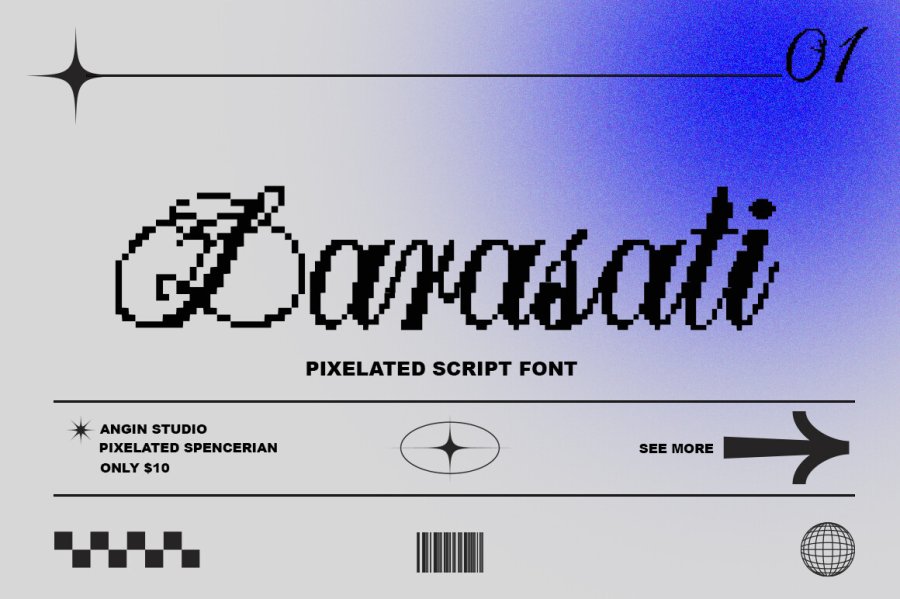Larasati Pixelated Font