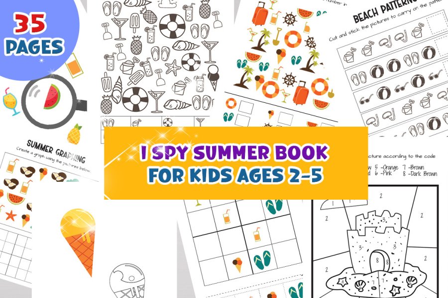 Summer I Spy Activity Book for Kids