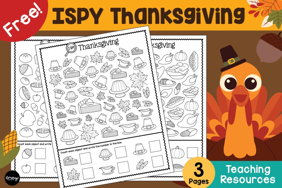 Thanksgiving I Spy Printable Pack