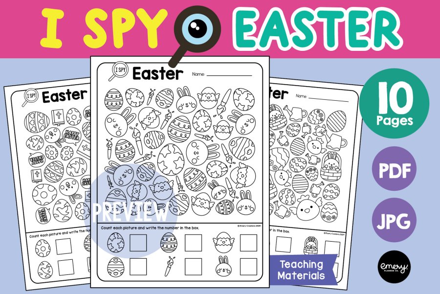 Easter Find and Count Activity Pages