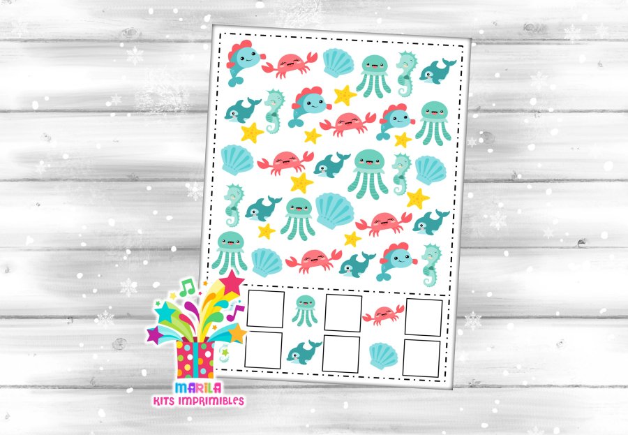 Sea Animals I Spy Worksheet