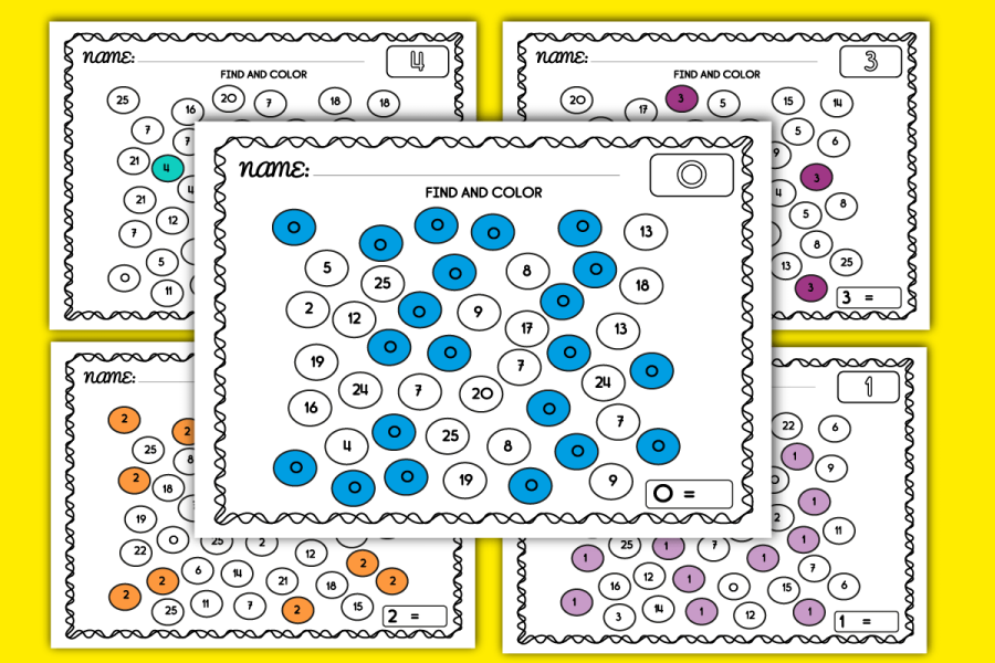 I Spy Numbers Recognition Activity Pack