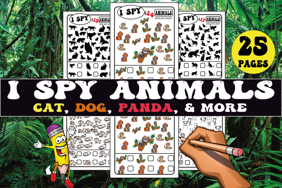 I Spy Animals Search and Find Activity Book