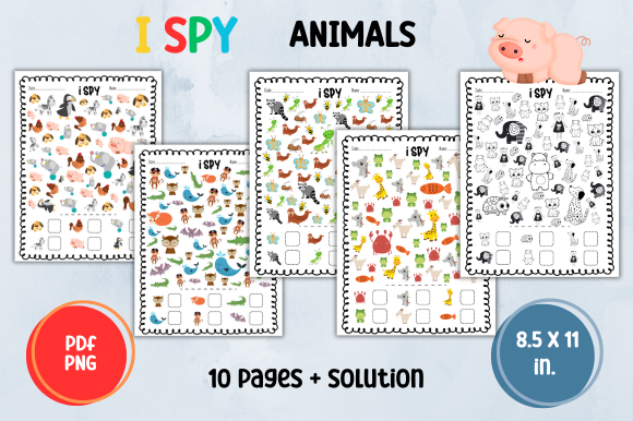 I Spy Animals Counting Game