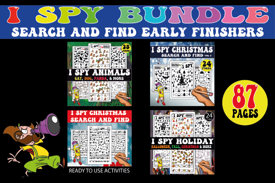 Holidays Around the World I Spy Activity Bundle