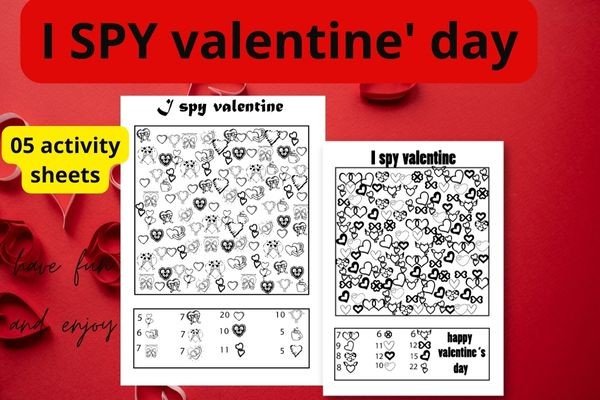 Valentine's Day I Spy Activity Sheets