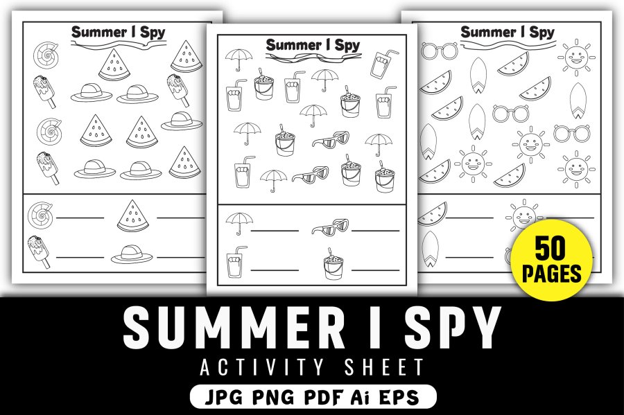 Summer I Spy Activity Pages