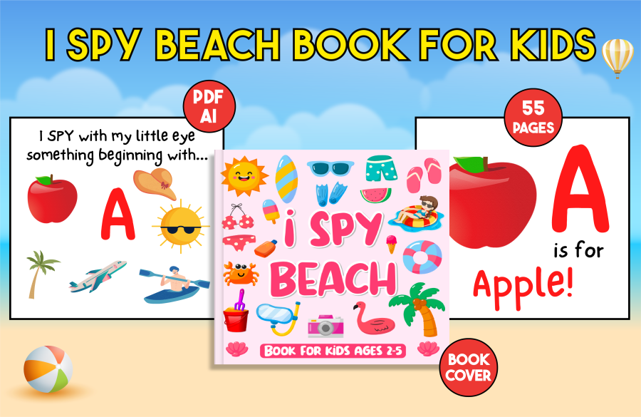 Beach I Spy Activity Book for Kids