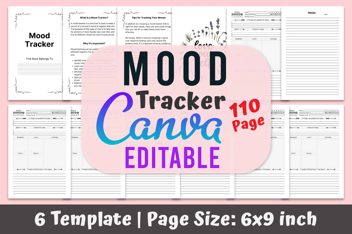 Mood Tracker Journal Template