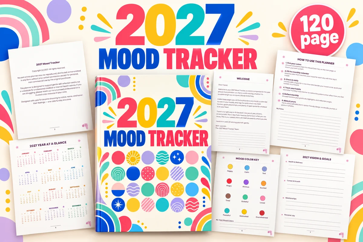 2027 Mood Tracker Journal