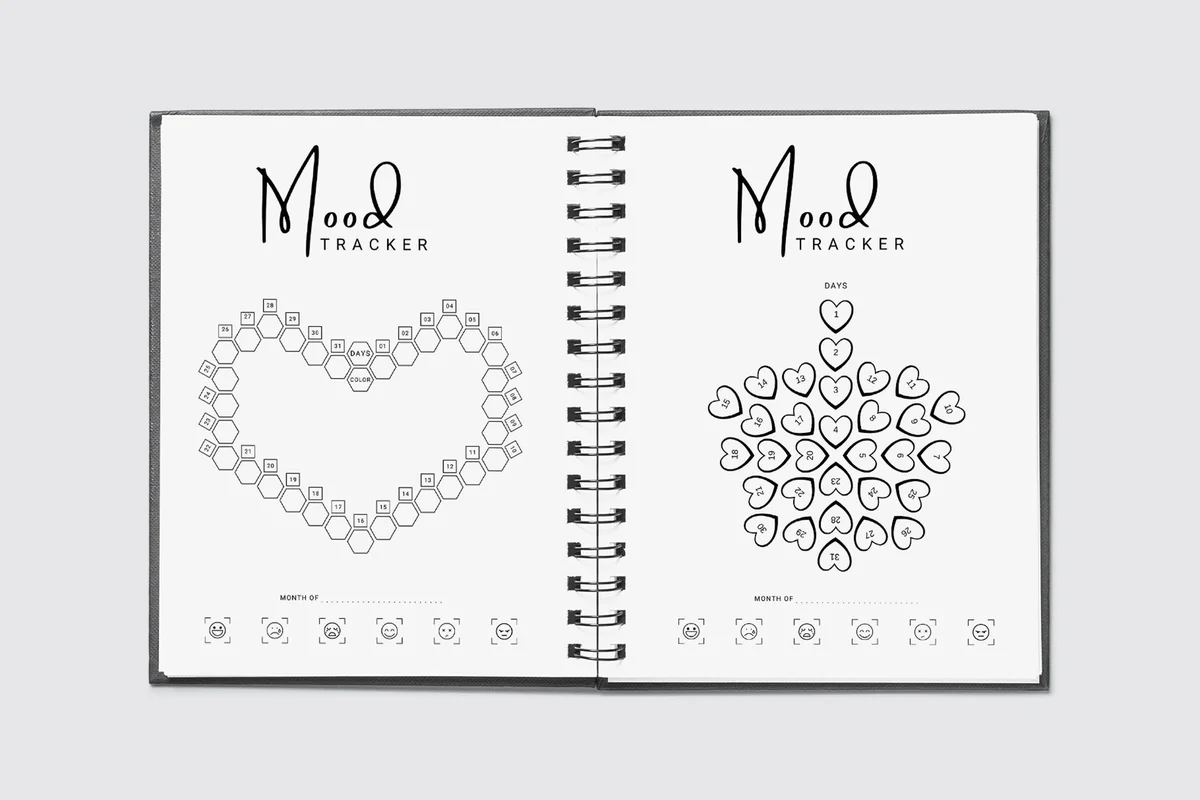 Minimal Mood Tracker Printable PDF
