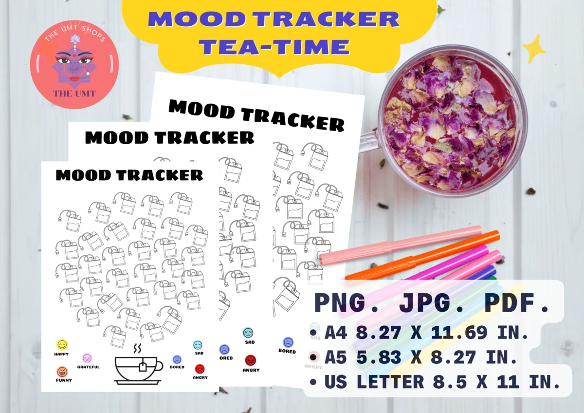 Teatime Mood Tracker Planner Printable