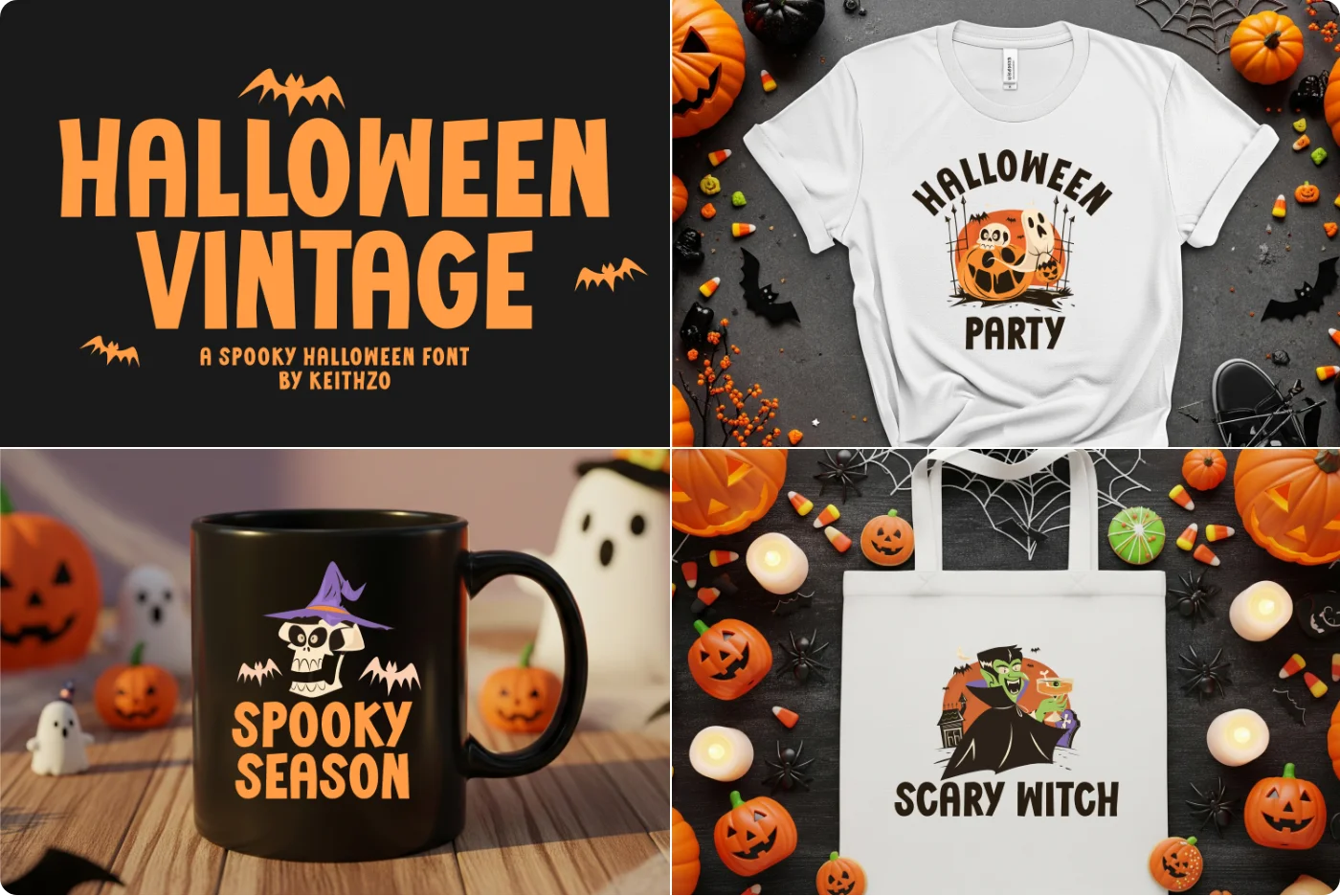 Halloween Vintage Display Font