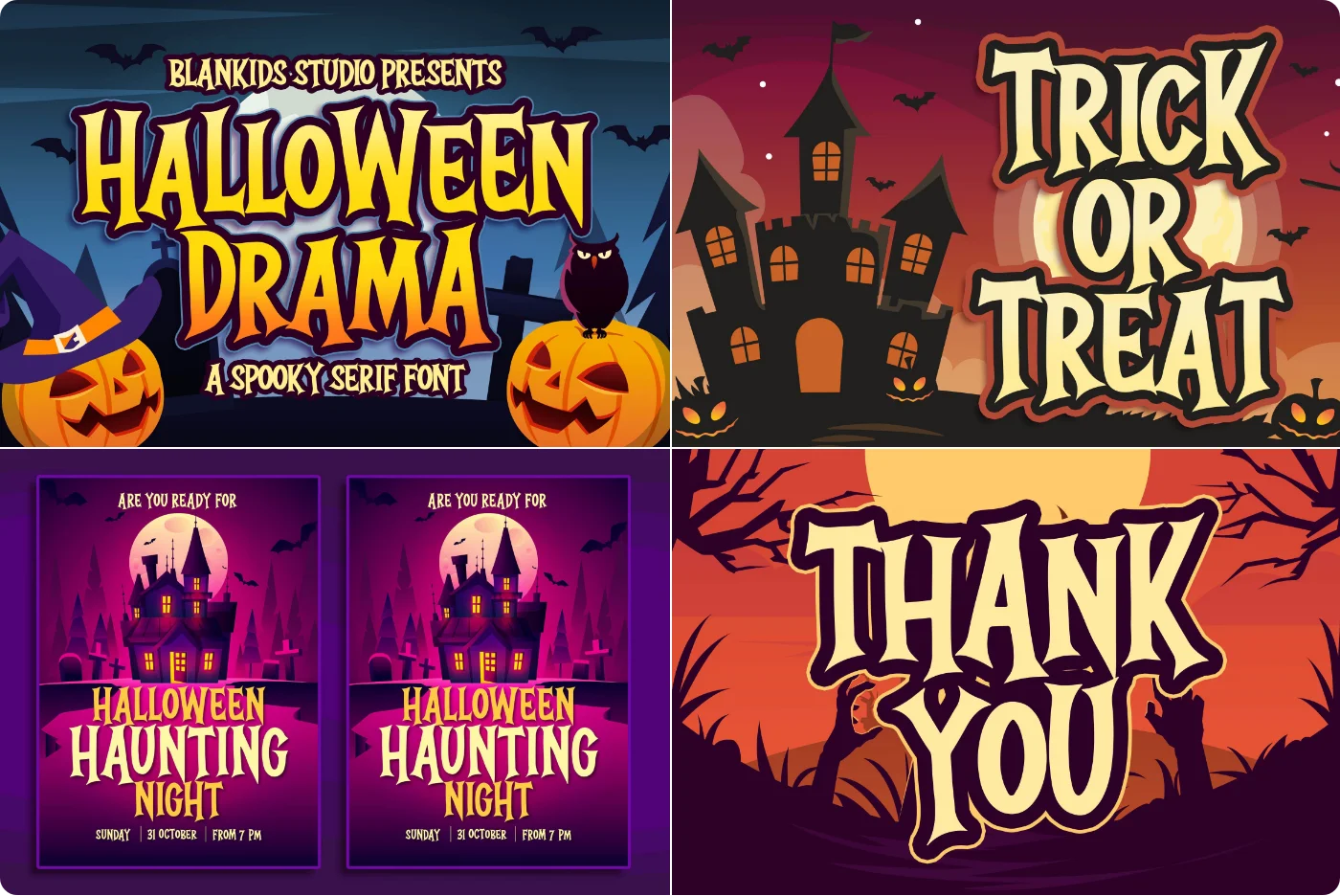 Halloween Drama Horror Display Font
