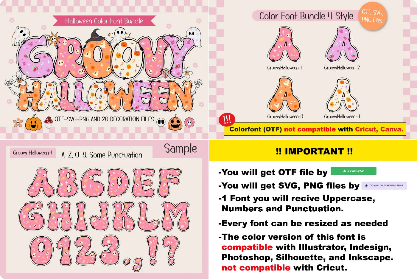 Groovy Retro Halloween Font