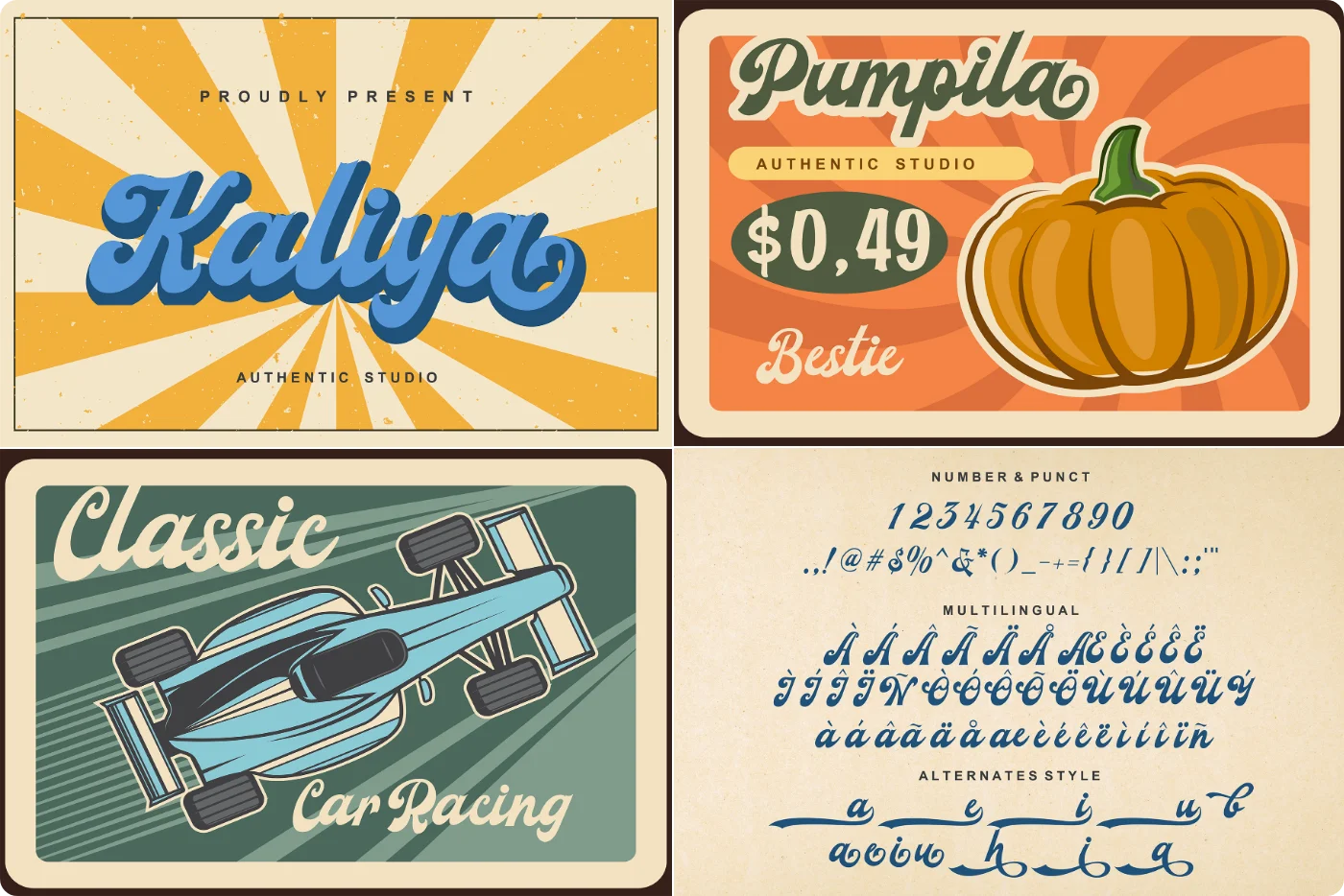 Kaliya Retro Script Font