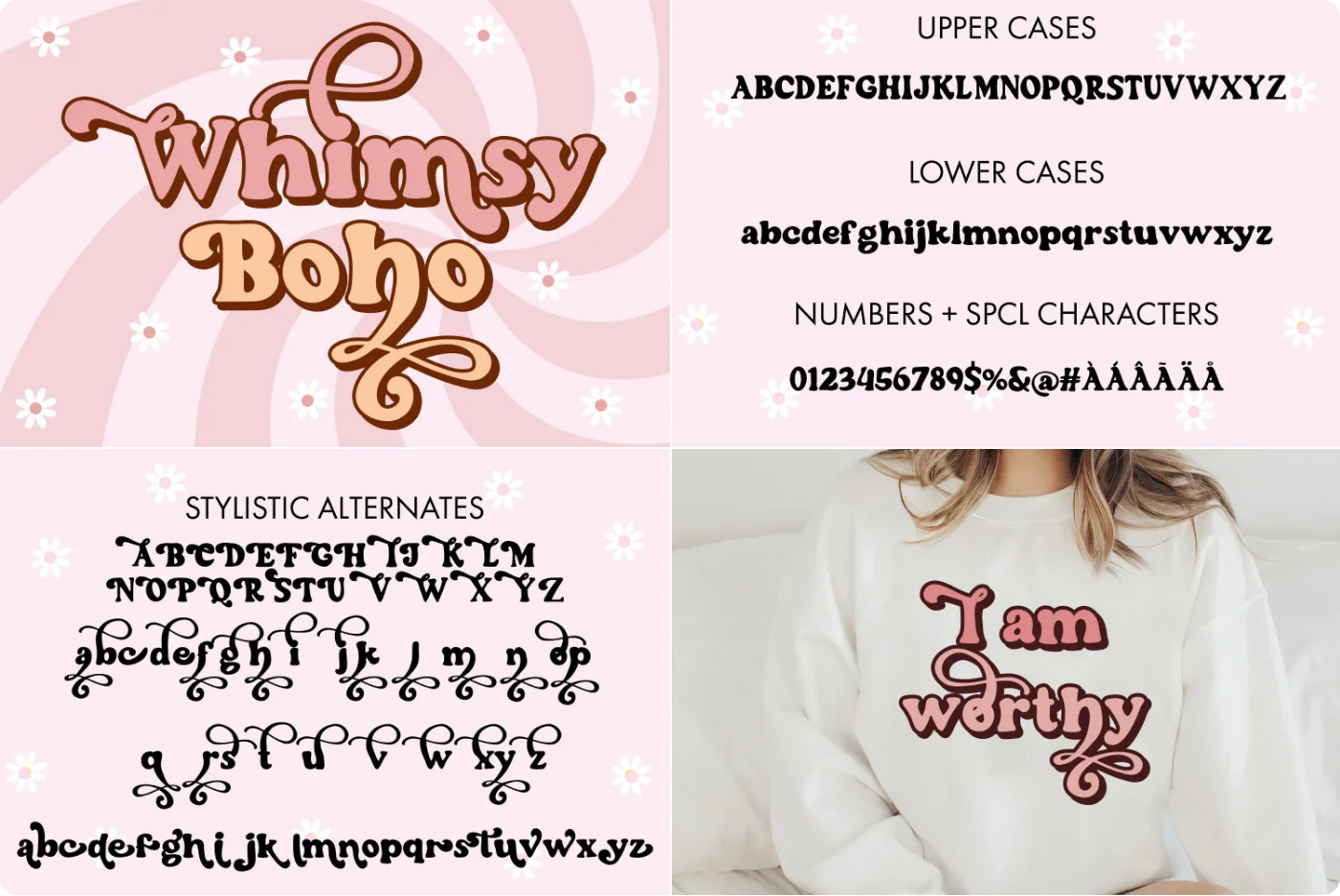 Whimsy Boho Retro Script Font