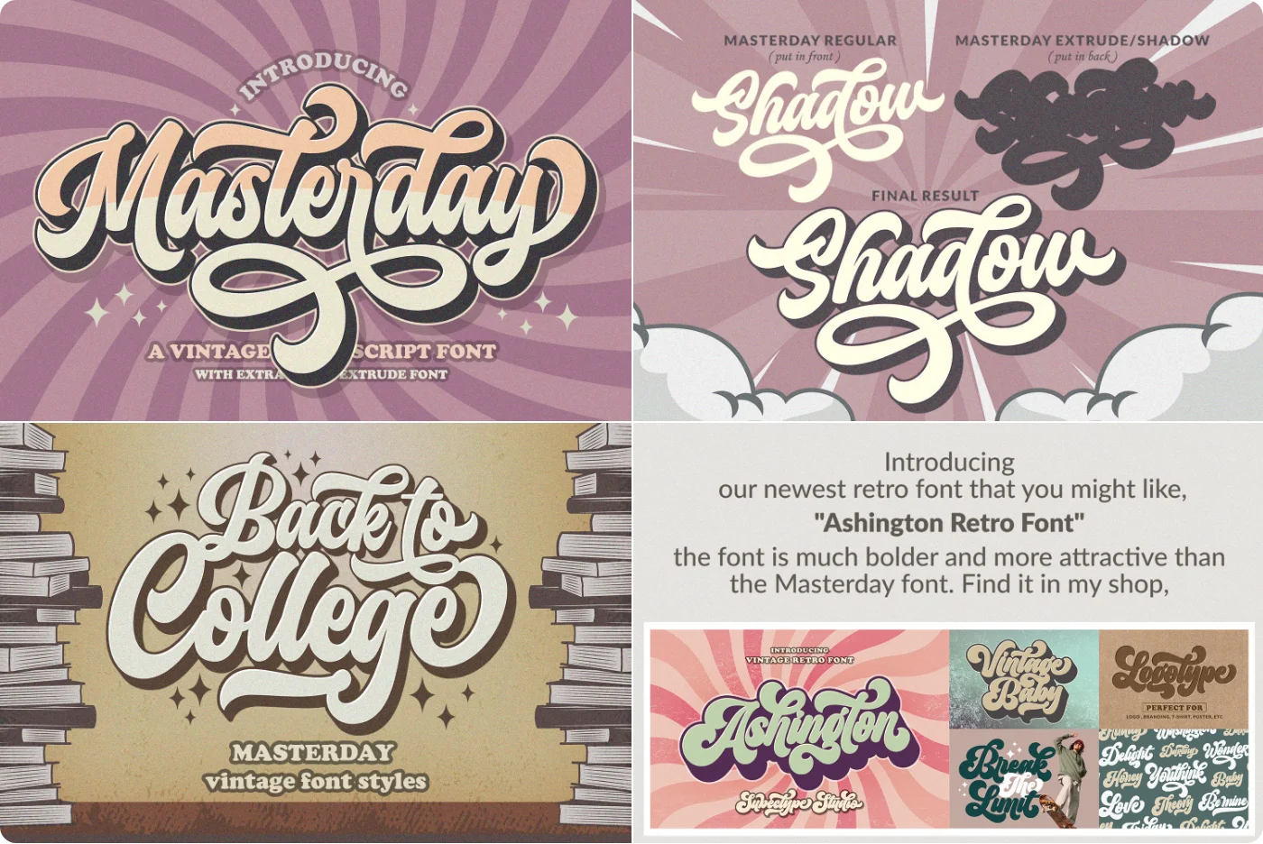 Masterday Retro Handwritten Font