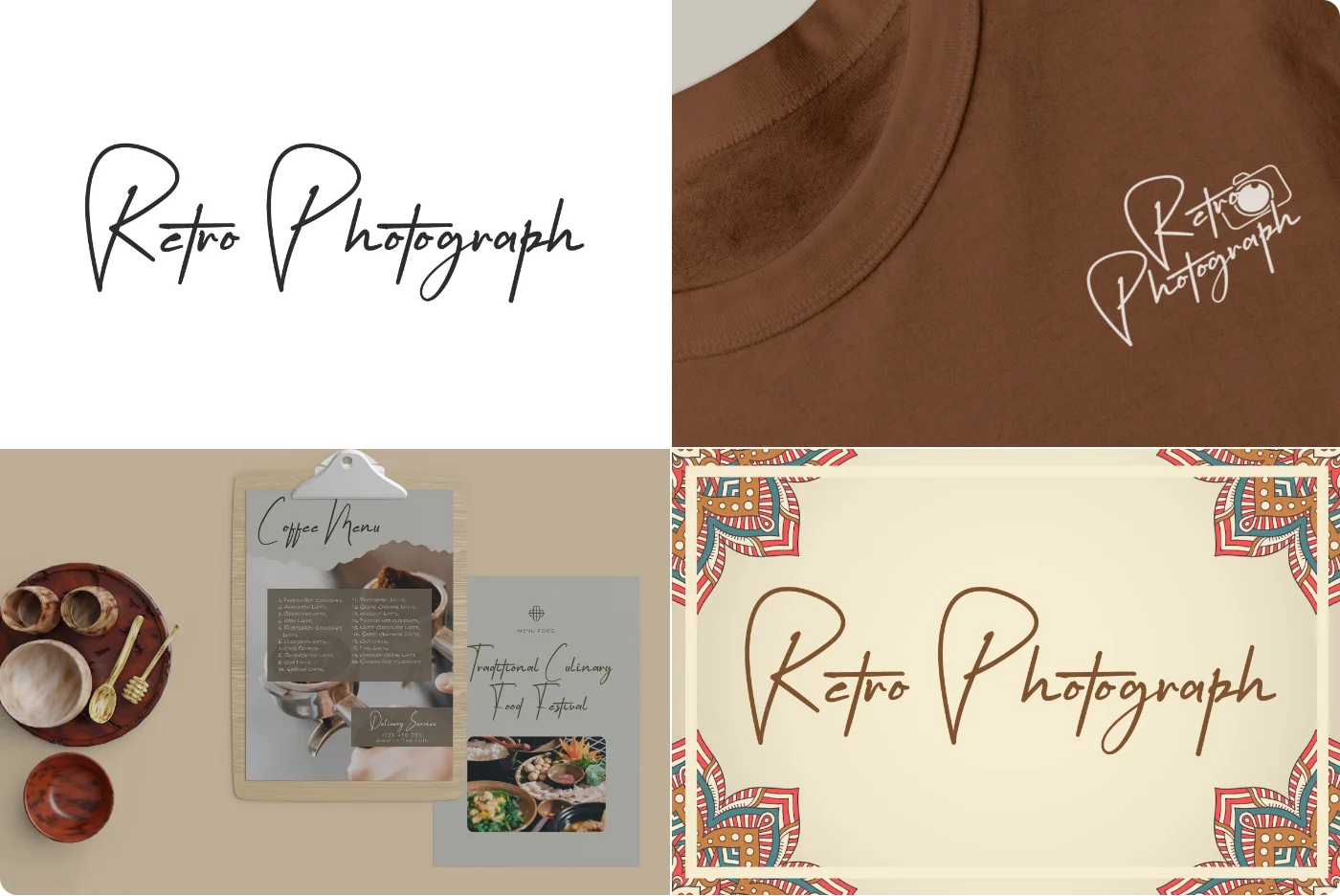Retro Photo Signature Script Font