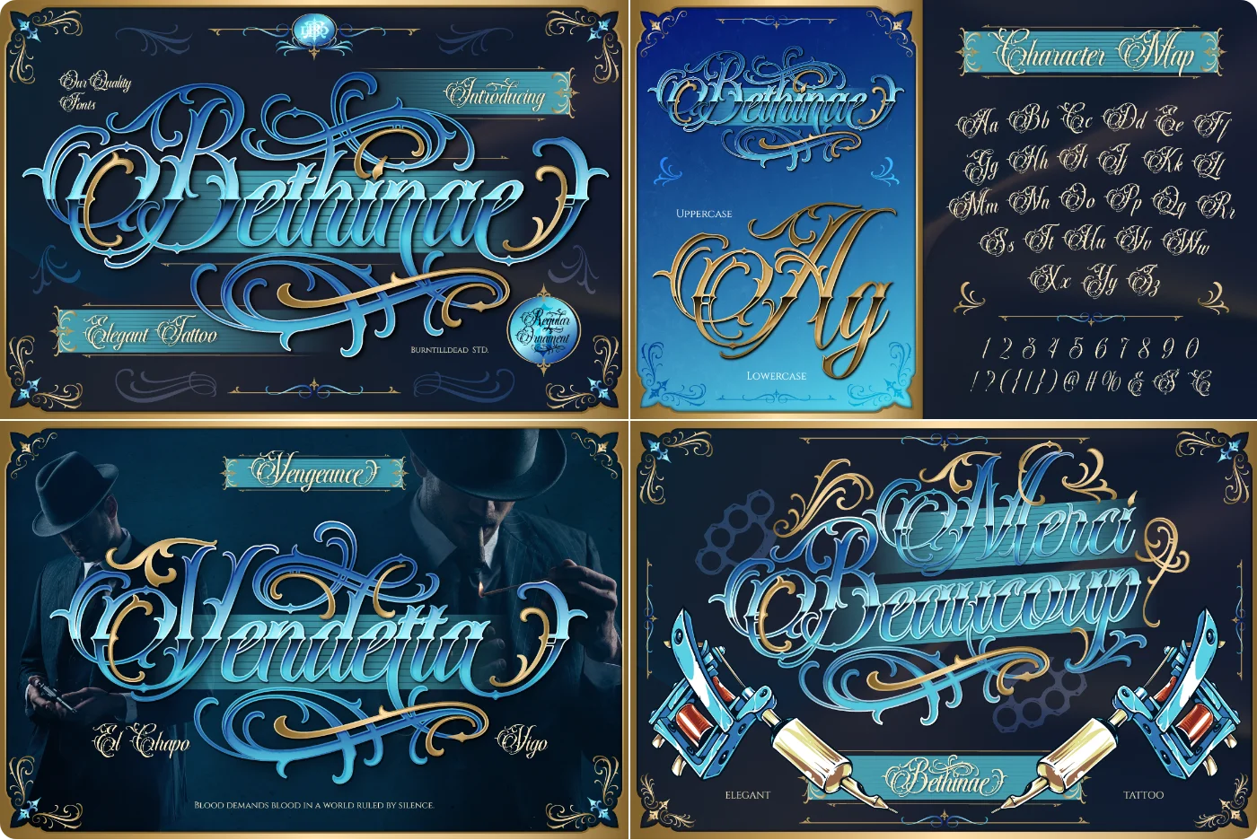 Bethinae Blackletter Script Font