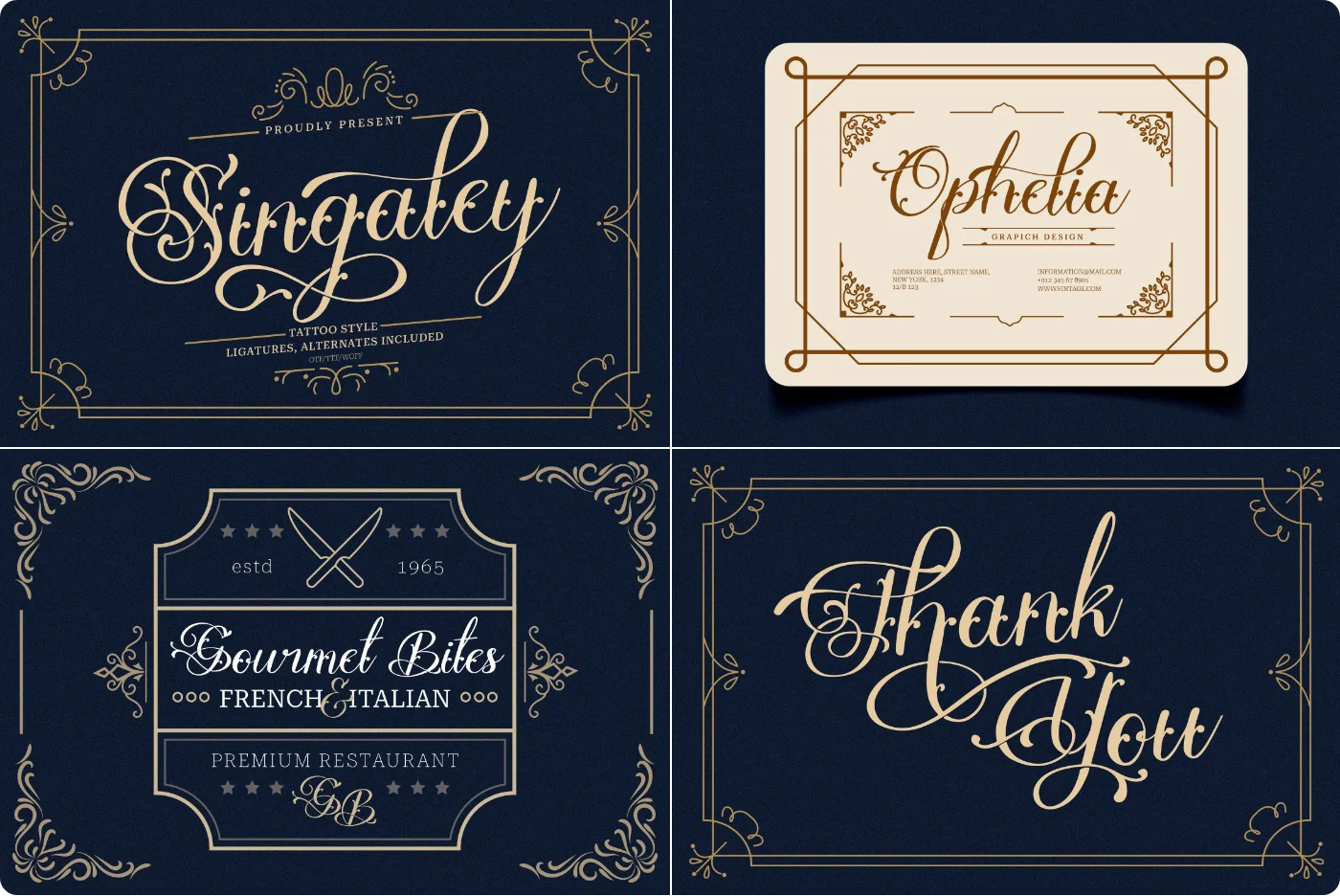 Singaley Tattoo Font