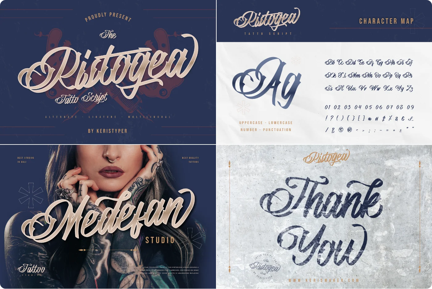 Ristogea Tattoo Script Font