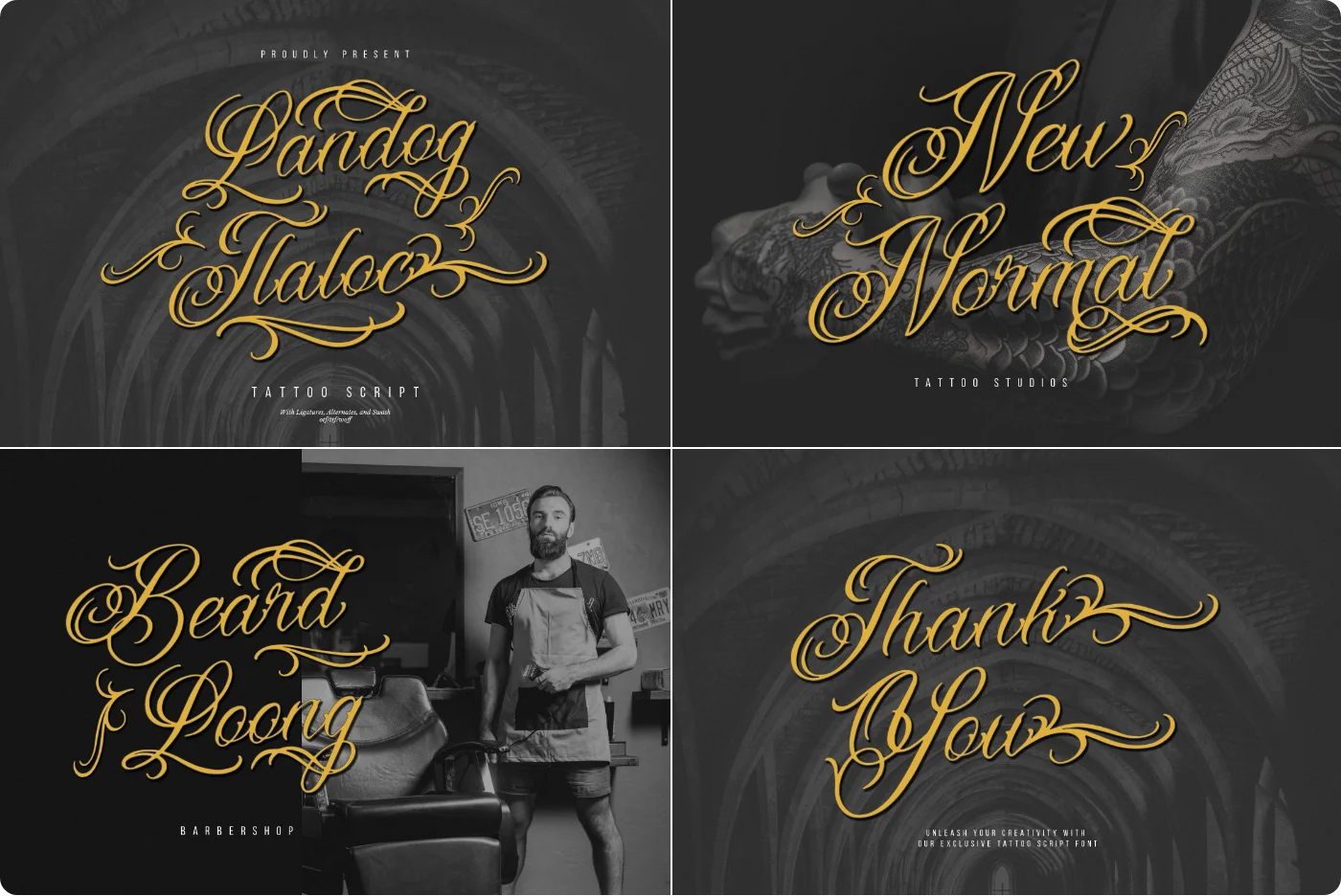 Landog Tattoo Script Font