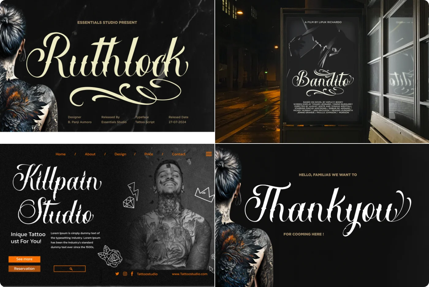 Ruthlock Modern Script Font