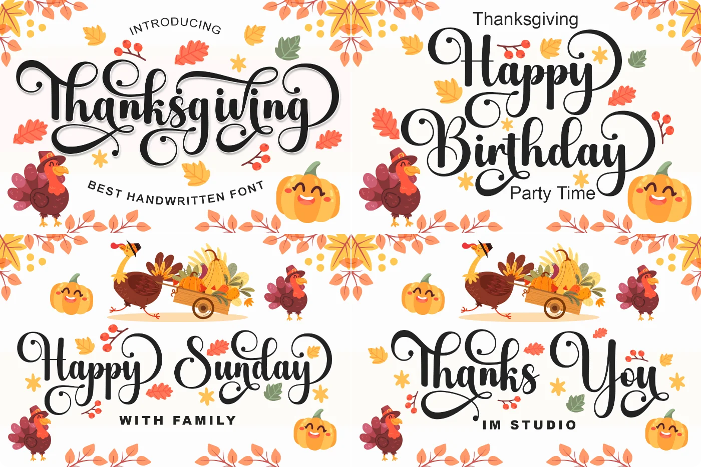 Thanksgiving Modern Calligraphy Font