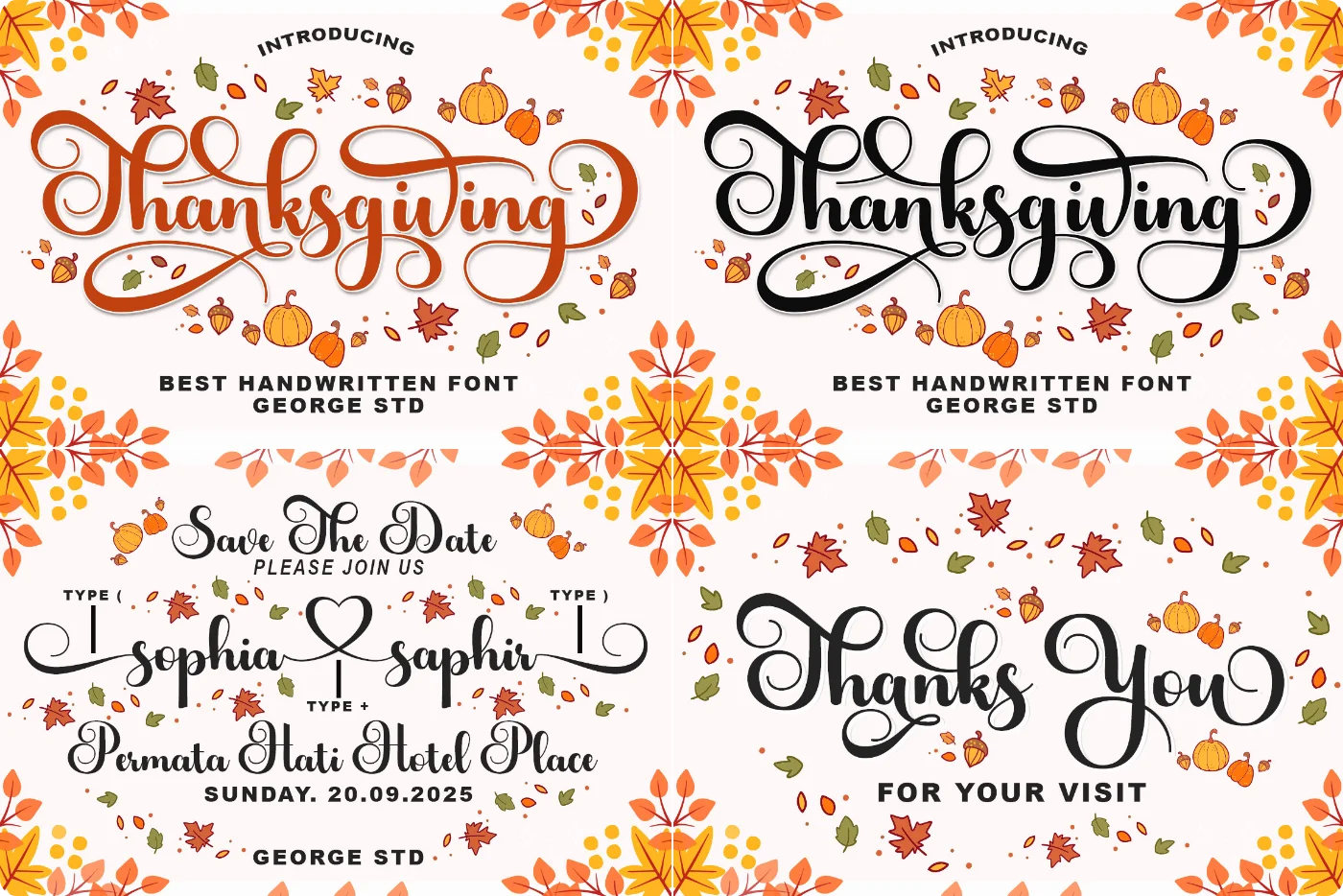 Thanksgiving Handwritten Script Font