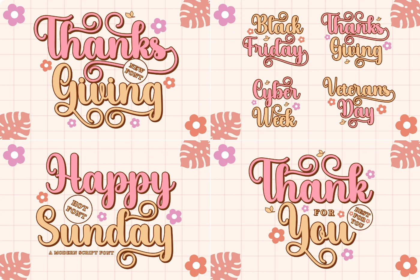 Thanksgiving Handwritten Script Font