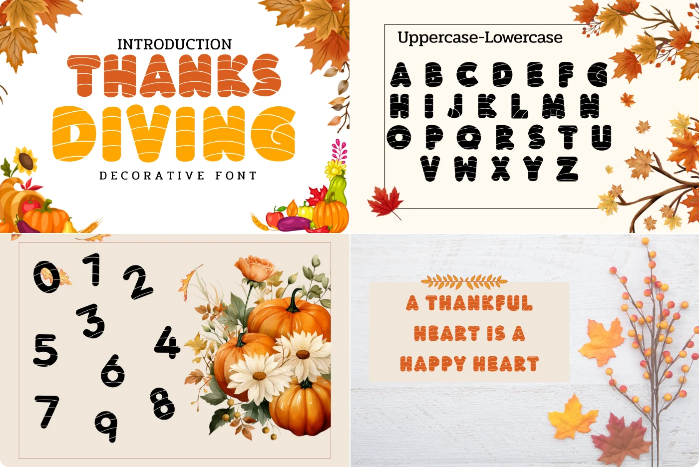 Thanksgiving Decorative Display Font