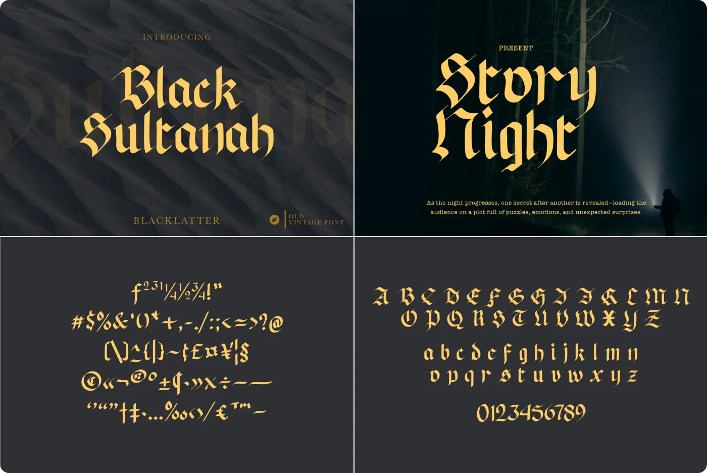 Sultanah Blackletter Font