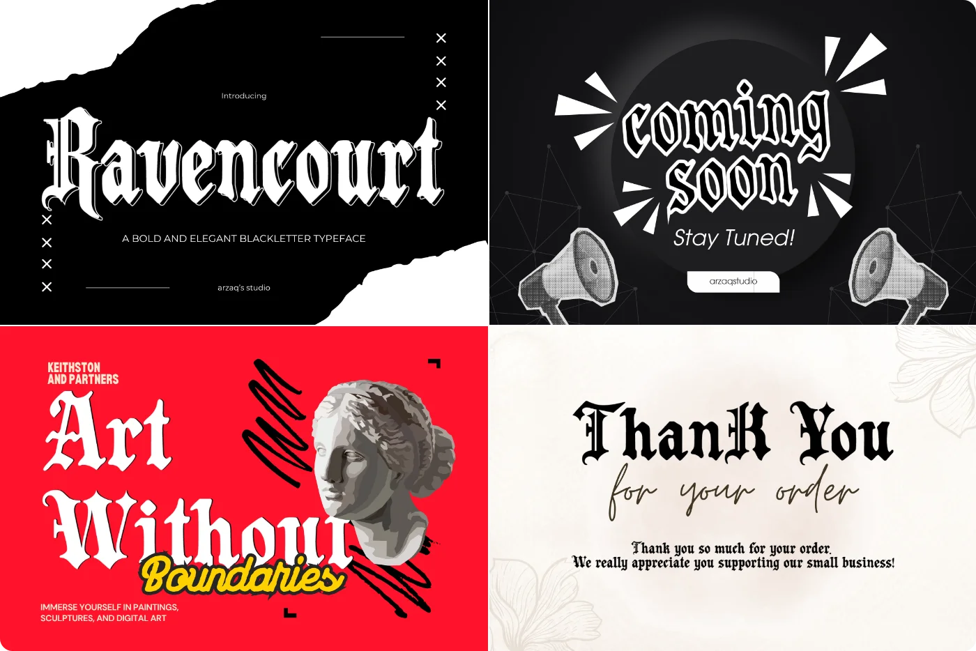 Raven Blackletter Font
