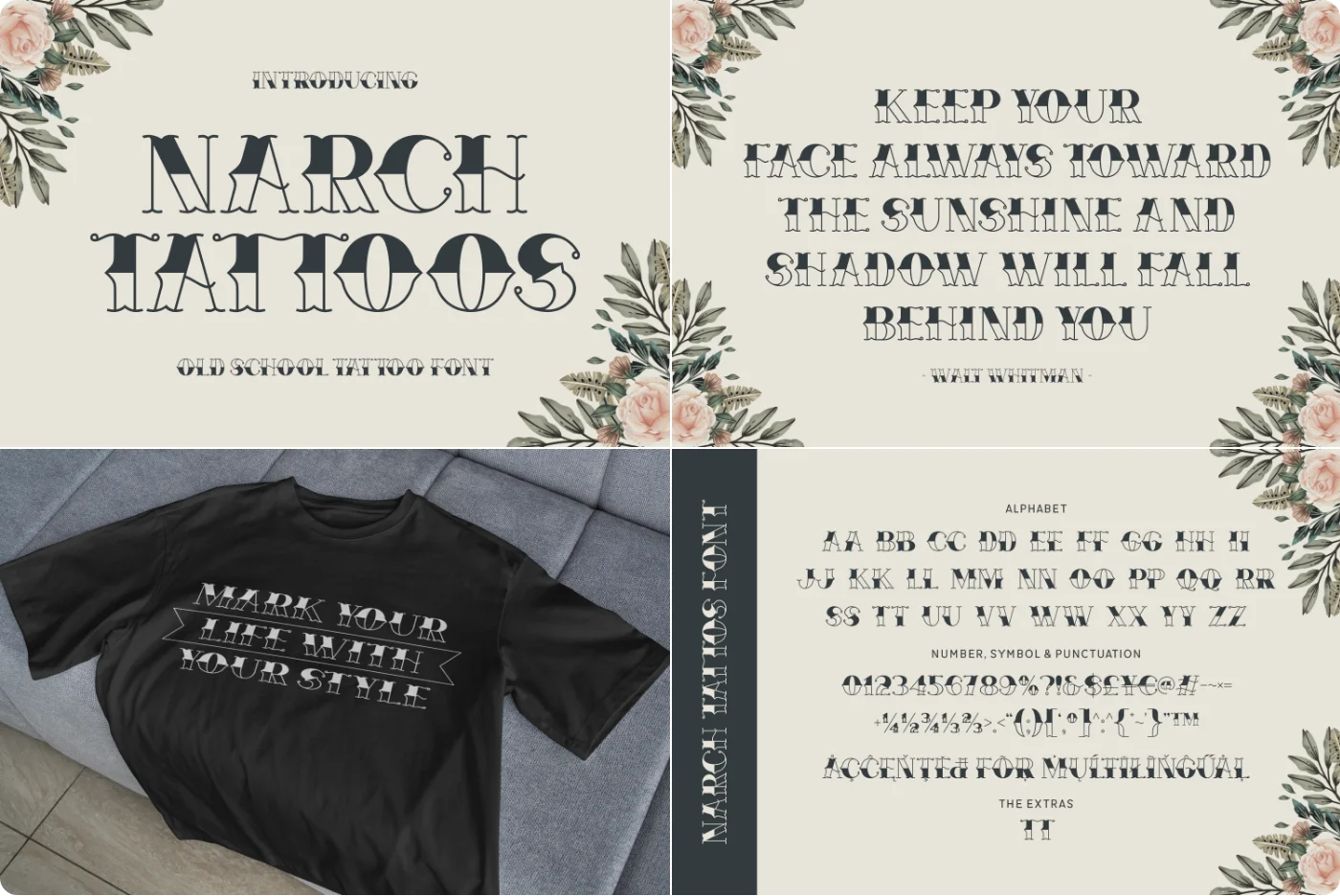 Narch Traditional Tattoo Font
