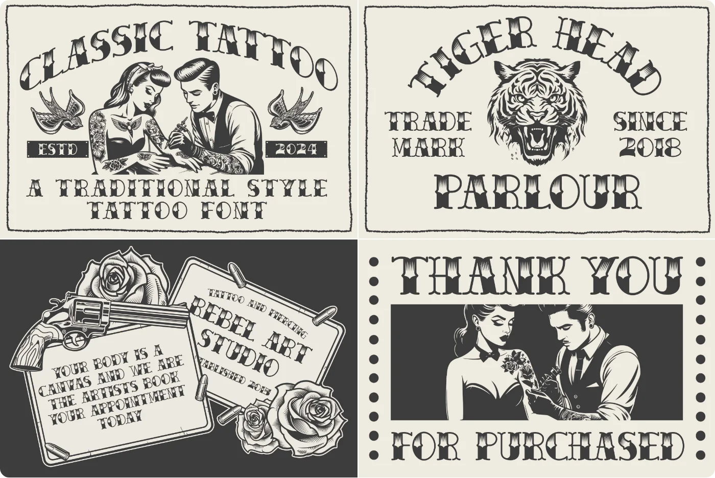 Classic Tattoo Font