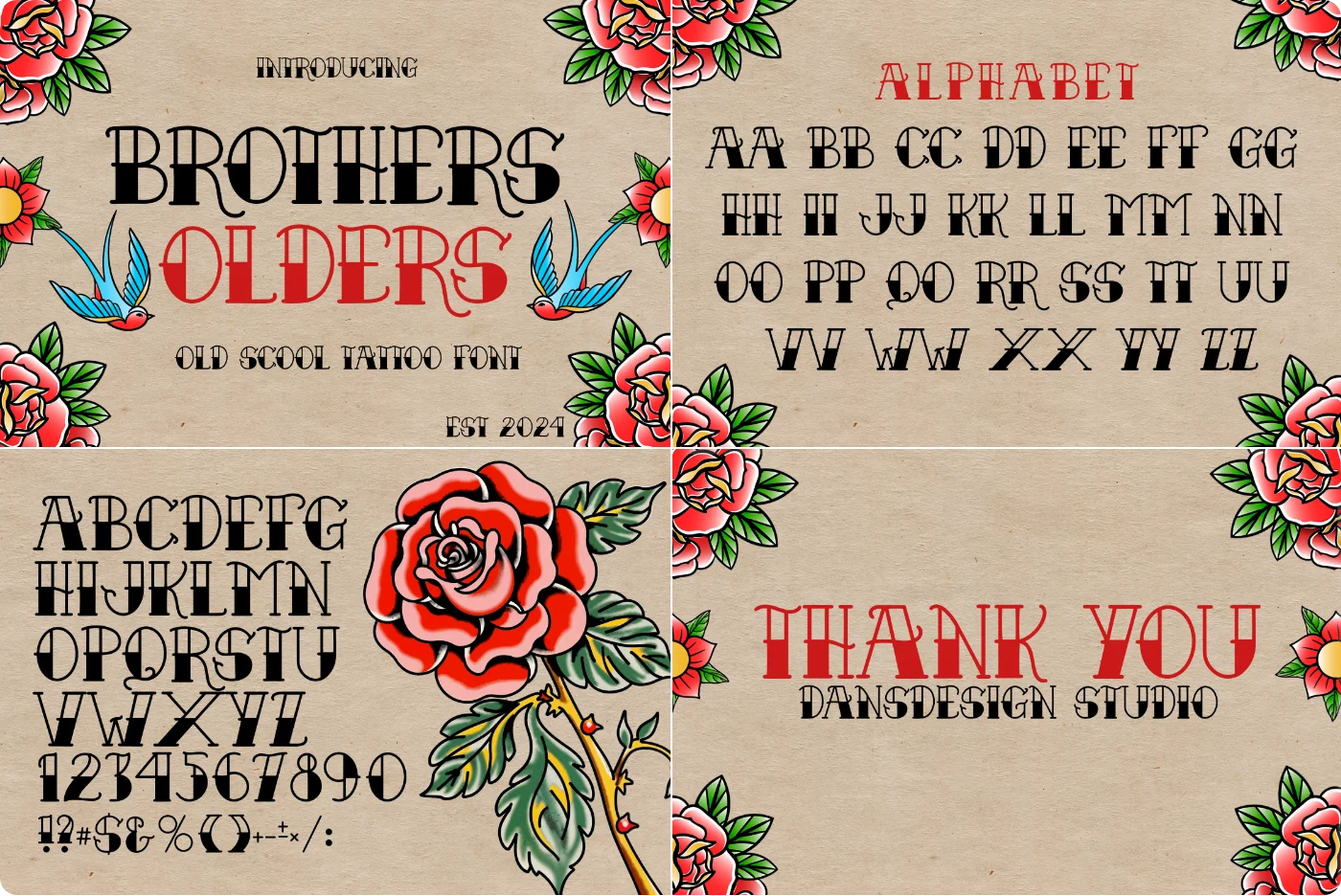 Brothers Traditional Tattoo Font