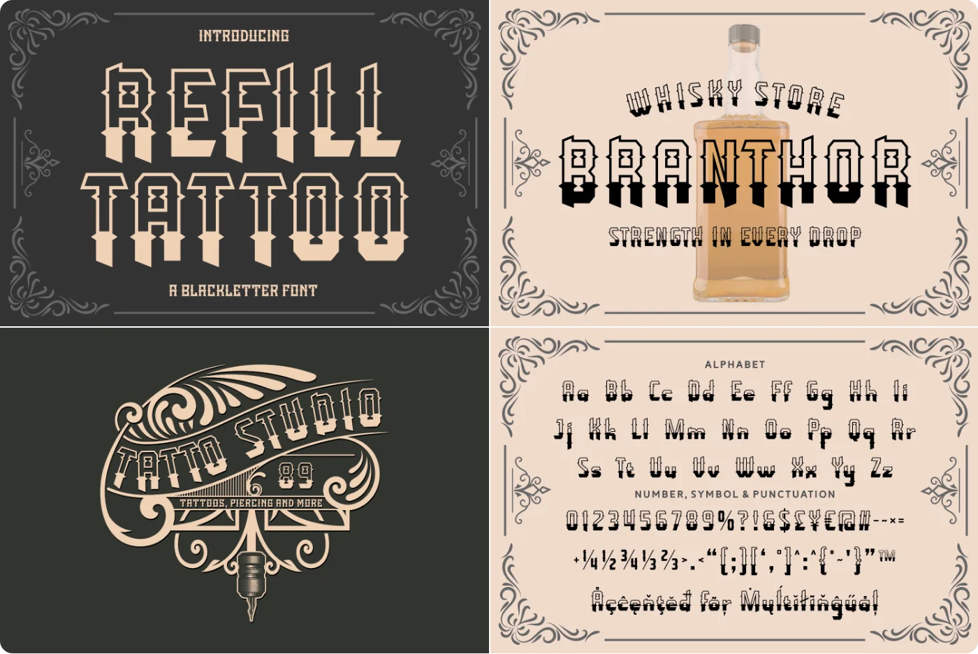 Refill Blackletter Font