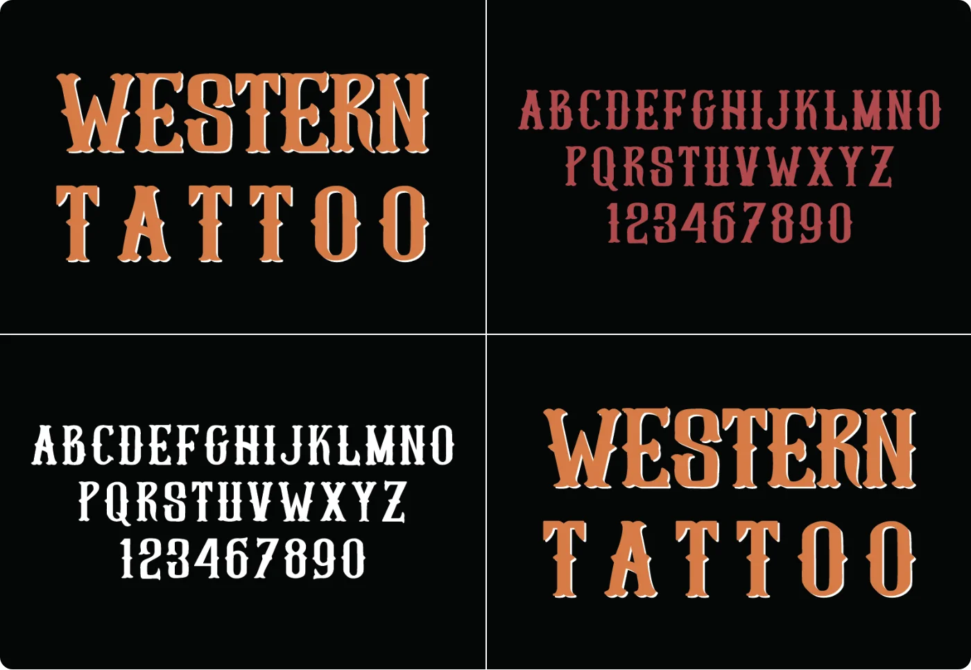 Tattoo Western Font