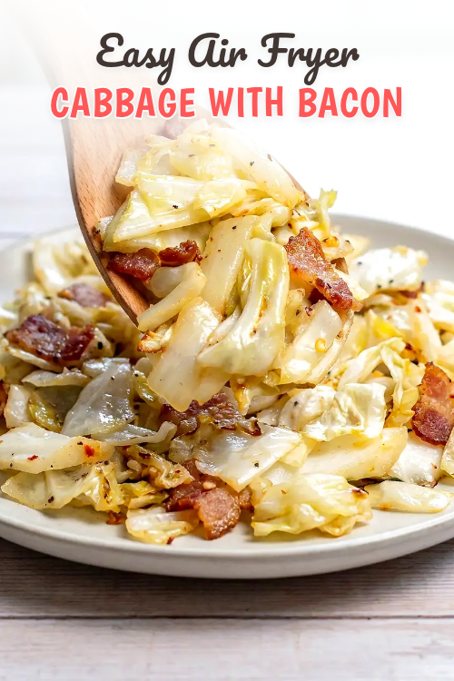 Air Fryer Cabbage with Bacon