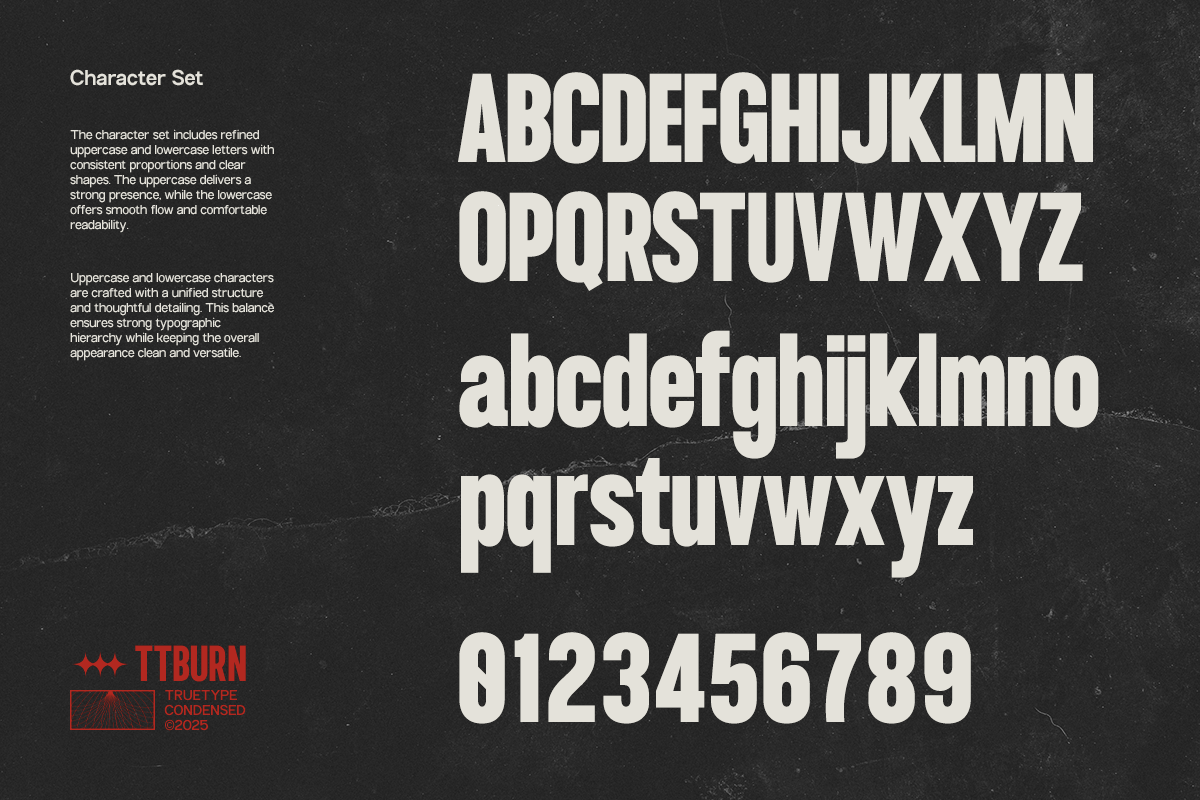 TRT Burn Font preview 2