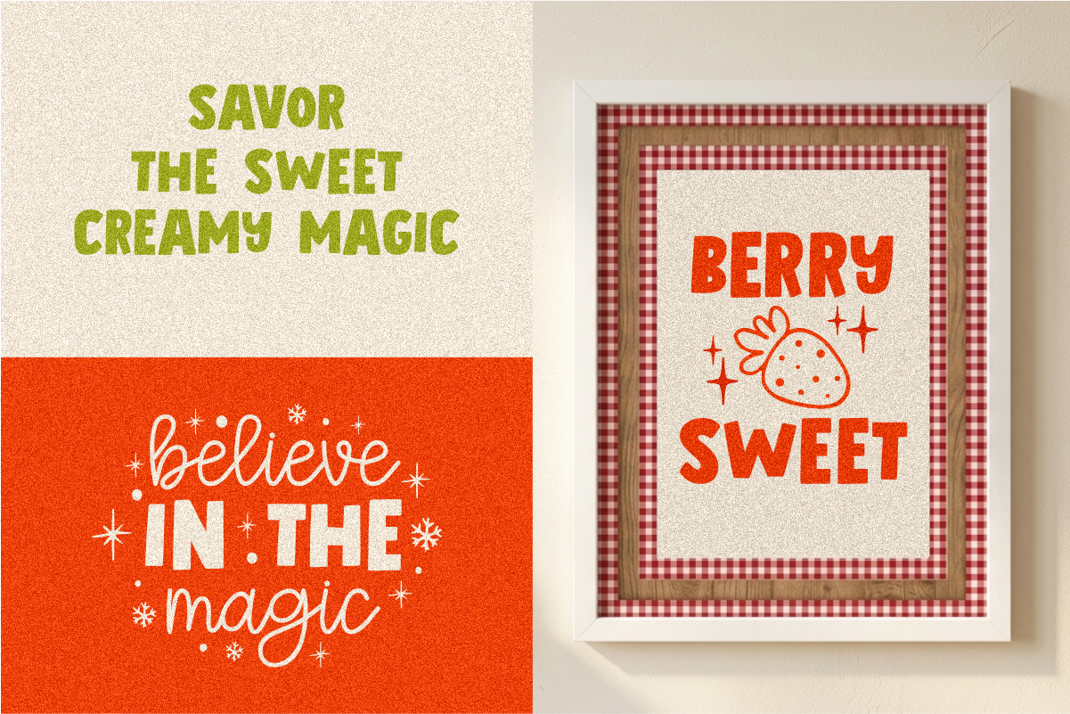 Strawberry Chesscake Font preview 6
