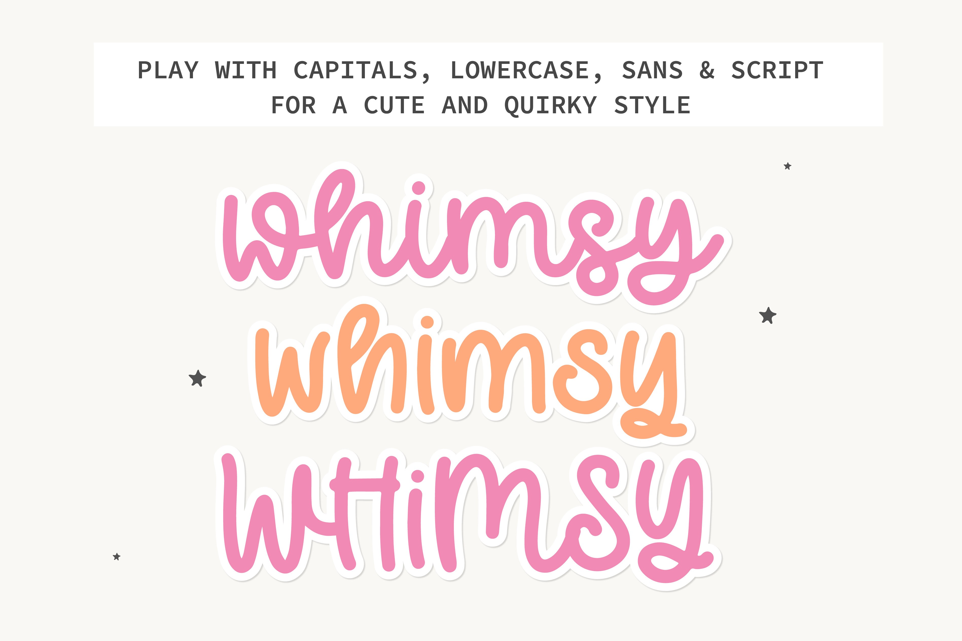 Whimsy Note Font preview 2