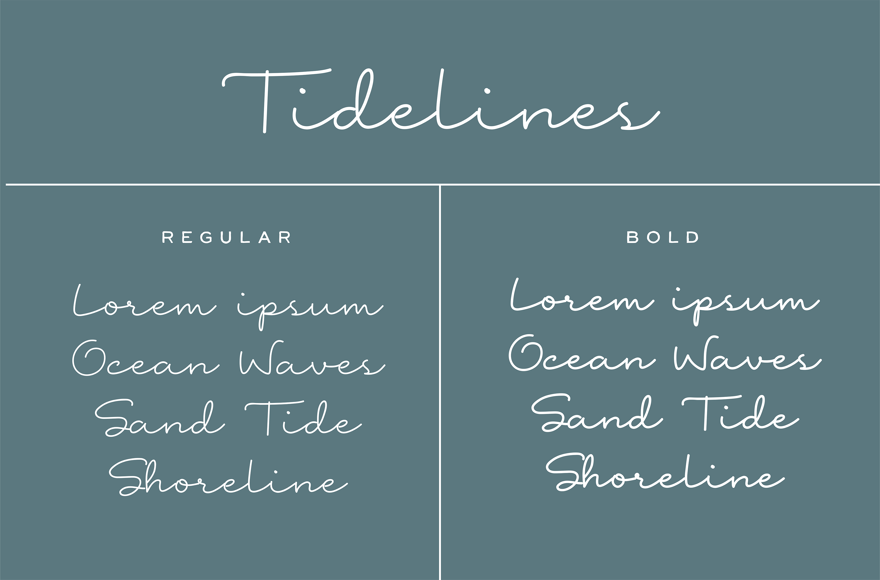 Beach Waves Duo Font preview 5