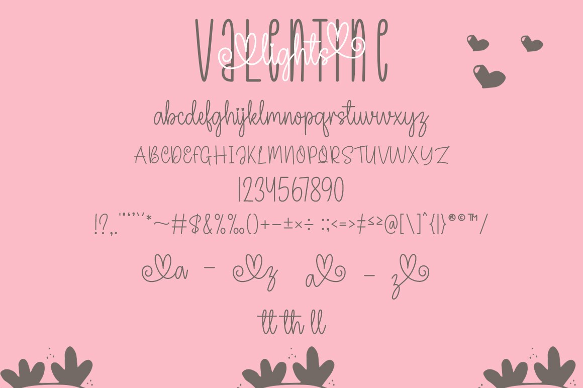 Valentine Lights Duo Font preview 5